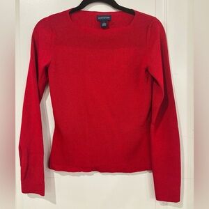 Ann Taylor Vibrant Red Knit Top, S